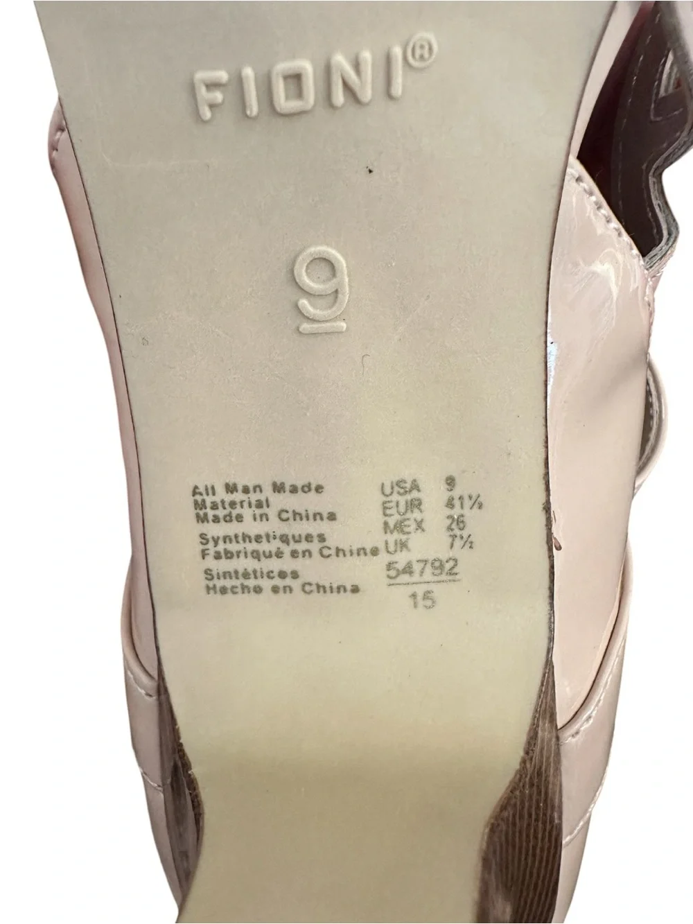 Fioni Nude Patent Cage Heels | Size 9